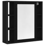 Bathroom Furniture Set 4 pcs Black Oak Engineered Wood 3334423