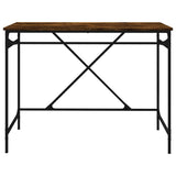 Desk Smoked Oak 100x50x75 cm Engineered Wood and Iron 826721