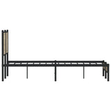 Metal Bed Frame without Mattress Sonoma Oak 120x190 cm Small Double 4007865