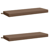 2-Piece Bench Cushions SOEST 2 pcs 100% Polyester Taupe 949665