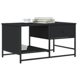 Coffee Table Black 85.5x51x45 cm Engineered Wood 835339