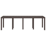 Garden Dining Table Brown 250 x 100 x 73 cm Poly Rattan 871693