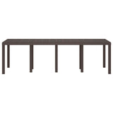 Garden Table Brown 250 x 100 x 73 cm Poly Rattan 871693