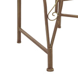 Tree Bench 8-Seater 160 x 89 cm Steel Antique Brown Round 42029501