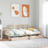 Daybed with Drawers without Mattress 90x200 cm Solid Wood 3302120