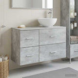 Bathroom Furniture Set 2 pcs Concrete Grey Engineered Wood 3403947