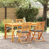 Folding Chair 4 pcs Grey 49 x 57.5 x 92cm Solid Acacia wood 3329122