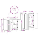 2 Piece Bathroom Cabinet Set ZWOLLE Old Wood Engineered Wood 3417601