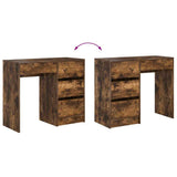 Desk with Drawer Smoked Oak 90 x 37.5 x 75 cm Engineered Wood 869494