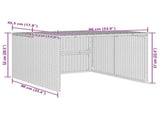 Robot Mower Garage Beige 86x90x52/57 cm Poly Rattan 365407