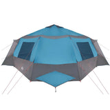 Cabin Tent 12-Person with Roof Blue and Grey 500 x 500 x 294 cm 42004057