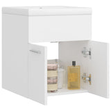 Sink Cabinet with Built-in Basin White Engineered Wood 3070811
