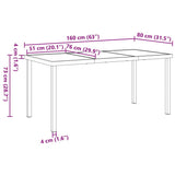 Garden Dining Set Folding 5 pcs White Textilene and steel 3379337