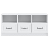TV Cabinet with Drawer White 102 x 34.5 x 47 cm Engineered Wood 895825