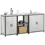 Kitchen Storage Set HATTEM 3 pcs Silver Galvanised Steel 3392706
