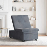 Sofa Bed Dark Grey 194 x 67 x 82 cm Velvet 42008595