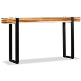 Console Table Solid Reclaimed Wood Adjustable 244594