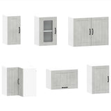 11 Piece Kitchen Cabinet Set "Lucca" Concrete Grey Engineered Wood 3314955