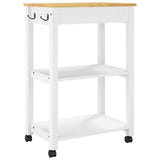 Kitchen Trolley MONZA 60x40x88.5 cm Solid Wood Pine 376096