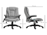 Office Chair, Ergonomic Fabric Desk Chair with 6-Point Massage and Back Heated, Arms, Lumbar T3398P328196