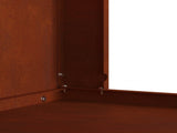 Fire Pit Brown 80 x 50 x 96 cm Weathering Steel 858937