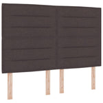 ZNTS Bed Frame - Dark Brown, 140x200 cm, Fabric 3344658