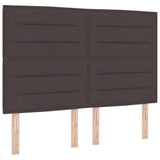 ZNTS Bed Frame - Dark Brown, 140x200 cm, Fabric 3344658