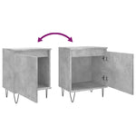 ZNTS Bedside Cabinets 2 pcs Concrete Grey 40x30x50 cm Engineered Wood 826837