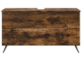 Bathroom Sink Cabinet BREDA Smoked Oak 82 x 41x 59 cm 897460
