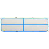 Inflatable Gymnastics Mat with Pump 800x100x20 cm PVC Blue 92692