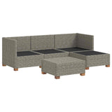 5 pcs Rattan Lounge Set with Cushions GENDT Natural Rattan 3429849