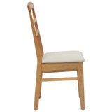 Dining Chair 2 pcs Natural and Light Solid Rubber Wood 42020494