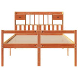 Bookcase Bed without Mattress Wax Brown 140x190cm Solid Wood Pine 3322069