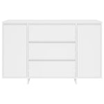 Sideboard with 3 Drawers White 120x41x75 cm Engineered Wood 809611