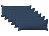 Cushion with Pillow HOUTEN 6 pcs Blue Faux Linen 933818