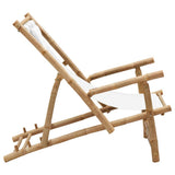 Deck Chair Cream White Bamboo, Canvas Standard 318594