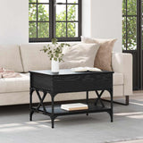 Coffee Table Black Oak 70 x 50 x 50 cm Engineered Wood 883040