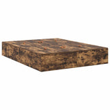 Bed Frame with Storage Smoked oak 140 x 190 cm Engineered wood 3335433