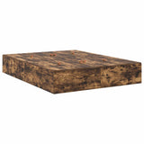 Storage Bed Frame with Drawer Smoked Oak 150 cm Engineered Wood 3335649