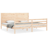 Bed Frame without Mattress 200x200 cm Solid Wood 3194656