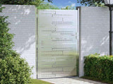 Garden Gate 85 x 196 cm Stainless Steel Silver Lockable 3402587