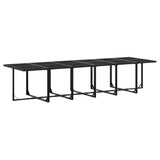 Garden Dining Set Black 3295042