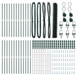 Fence with Posts Green 1 x 50 m PVC-coated steel 3352711