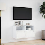 TV Wall Cabinets with LED Lights 2 pcs White 41x31x45 cm 852314