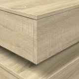 Coffee Table with LED Lights Sonoma Oak 90x50x40 cm 839863