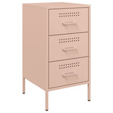 ZNTS Bedside Cabinets 2 pcs Pink 36x39x68 cm Steel 843081