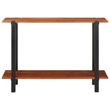Console Table with Shelf Brown and Black 110 x 30 x 75 cm 4104003