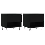 Coffee Tables 2 pcs Black 50x46x50 cm Engineered Wood 830911