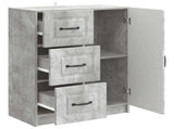 Sideboard Concrete Grey 66 x 34.5 x 87 cm Engineered Wood 895778