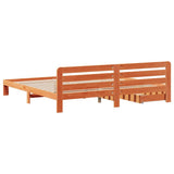 Bed Frame without Mattress Wax Brown 180x200 cm Super King Solid Wood Pine 3309856